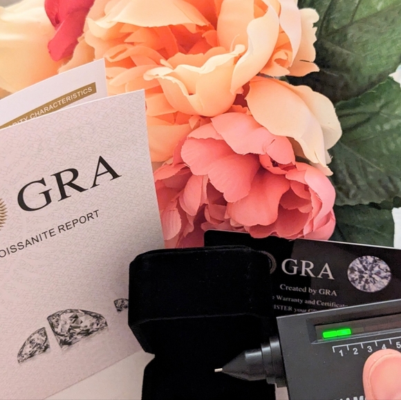 1 CT x 2 Moissanite Earrings, 4 Prong, 925 Sterling Silver - Picture 10 of 12